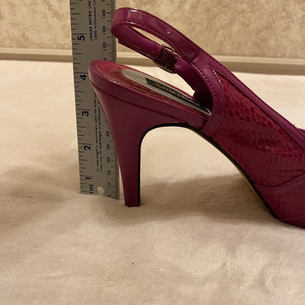 White House Black Market Fuchsia Slingback Heels